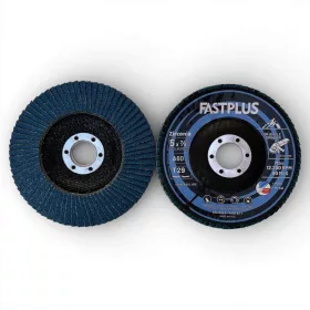   BSP FASTPLUS kúpos lamellás tárcsa 125 P60 | acél - Inox | 10db/csomag