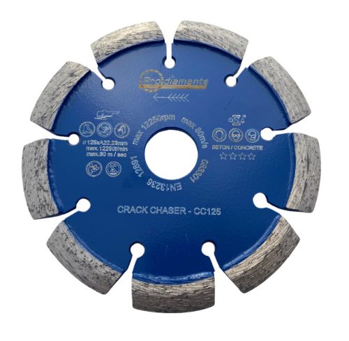 Prodiamante CC125 fózoló gyémánt vágókorong Ø125mm, V alakú 9,5mm széles szegmenssel 