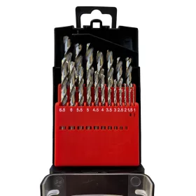  HSS-G Hengeresszárú fém csigafúró készlet DIN338, 19 db-os 1-10 mm / 0,5 mm